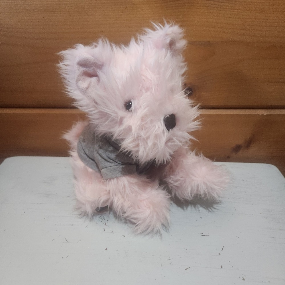 VINTAGE Juicy Couture Y2K Pink Stuffed Scottie with Logo Shirt F52